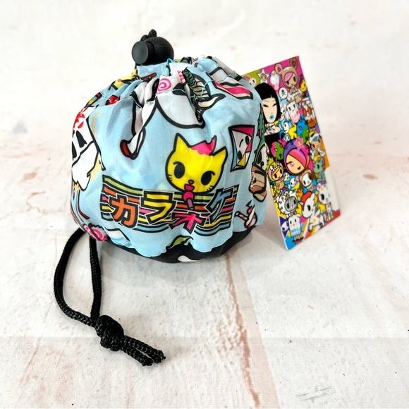NWT Tokidoki Universa Print Reusable Foldable Shopper Tote Bag - Picture 1 of 10